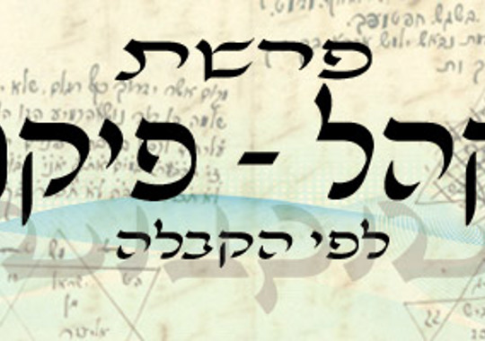 פרשת ויקהל - פקודי